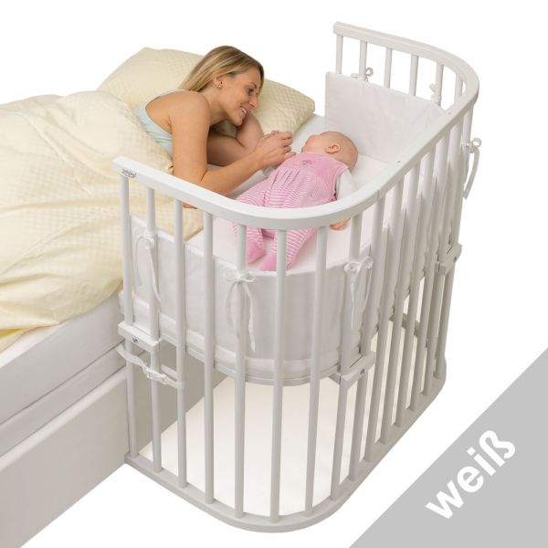babybay® Boxspring - Massives Buchenholz seidenmatt weiß