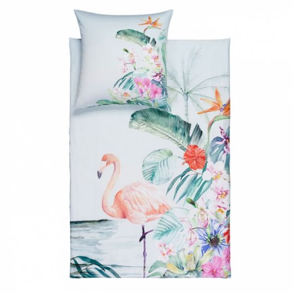 ESTELLA IMPULSE Bettwäsche Flamingo lagune 575 - Mako-Satin